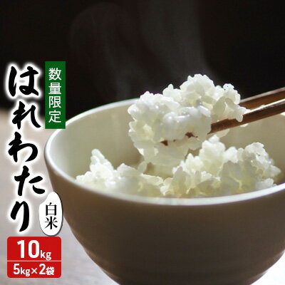 【ふるさと納税】【数量限定】青森県鰺ヶ沢町【令和5年産・新米】はれわたり〔白米〕10kg（5kg×2袋）　【お米 米 コメ おこめ 特A 新品種 精米 】　お届け：2023年10月中旬頃より順次出荷予定のサムネイル