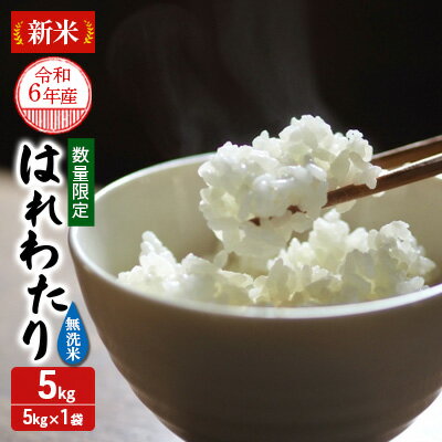 [数量限定]青森県鰺ヶ沢町[令和5年産]はれわたり〔無洗米〕5kg(5kg×1袋) [ 米 お米 こめ おこめ 特A 新品種 ] お届け:2023年10月中旬頃より順次出荷予定