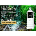 【ふるさと納税】36か月連続お届け！！ 白神山地の水 2L×12本 定期便 ナチュラルウォーター 飲料水 軟水 超軟水 非加熱 弱酸性 湧水 湧..