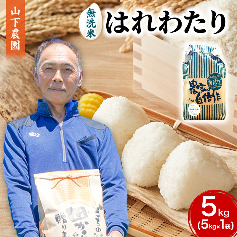 米 令和7年産 はれわたり 無洗米 5kg 1袋 白米 こめ お米 おこめ コメ ご飯 ごはん 令和7年 山下農園 青森 青森県 鯵ヶ沢町 お届け:2025年10月上旬より順次出荷