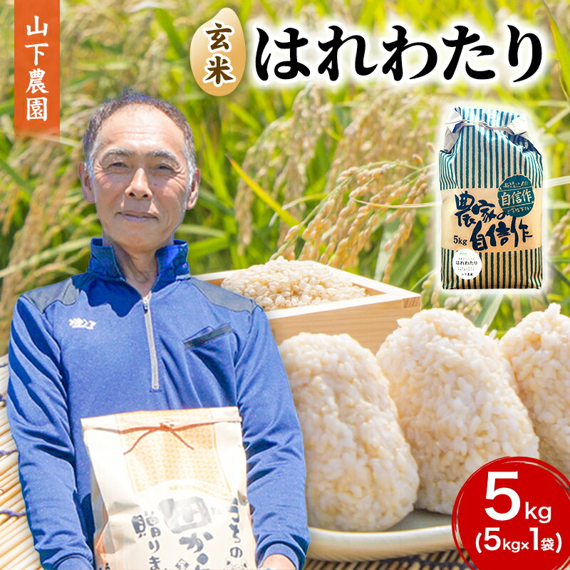 米 令和7年産 はれわたり 玄米 5kg 1袋 こめ お米 おこめ コメ ご飯 ごはん 令和7年 山下農園 青森 青森県 お届け:2025年10月上旬より順次出荷