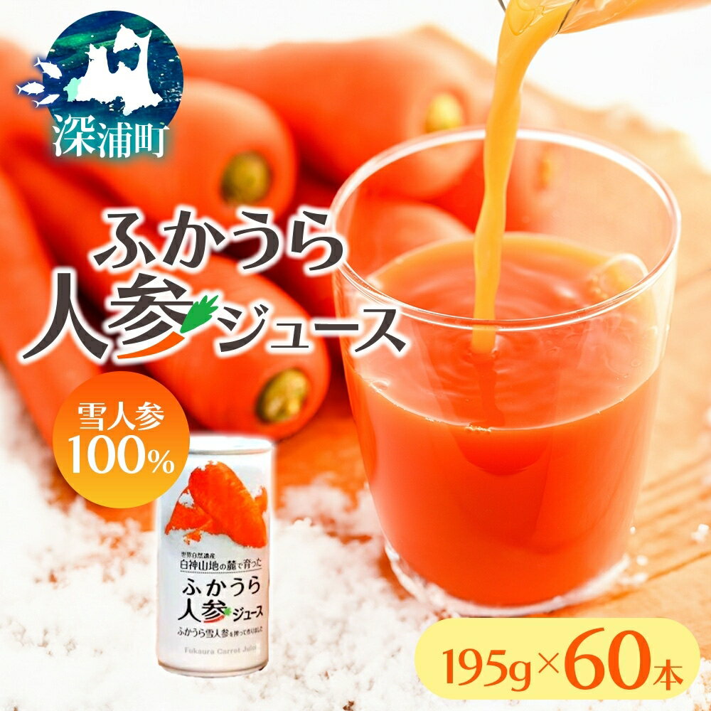 【ふるさと納税】【7月より順次発送】ふかうら人参ジュース195g×60本　【果汁飲料・野菜飲料・にんじ...