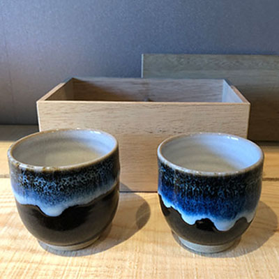 【ふるさと納税】湯呑夫婦（ばんりゅう焼）　【工芸品・食器・湯呑・湯呑夫婦・陶芸】