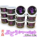 24位! 口コミ数「0件」評価「0」青森ぶどうシャーベット 120ml×12個【青森県鶴田町産、アイスクリーム、シャーベット、ぶどう、スチューベン】　【 フルーツシャーベット ･･･ 