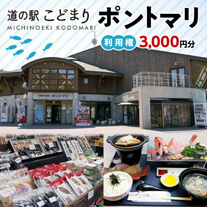 道の駅こどまり ポントマリ 利用権 3000円分 [ヤマカ] クーポン食事券 お土産 津軽海峡 中泊町 青森 F6N-207