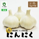 【ふるさと納税】《先行予約2026年1月中旬〜出荷》青森県六ヶ所村産 にんにく A品 L〜2L 1kg × 1箱 ニンニク にんにく 大蒜 旬 新鮮 グルメ お...