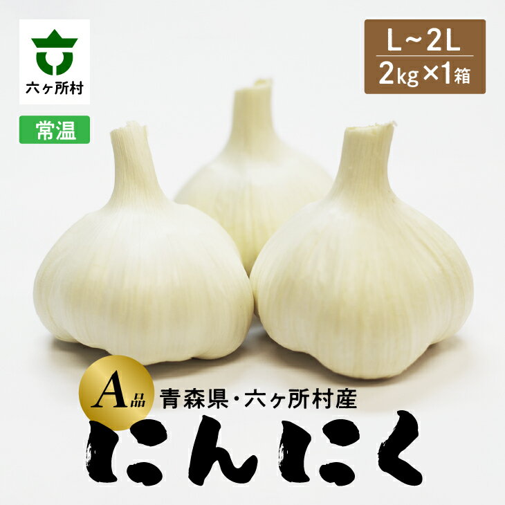 【ふるさと納税】《先行予約2025年1月中旬～》青森県六ヶ所村産 にんにく A品 L～2L 2kg × 1箱 ニンニク にんにく 大蒜 旬 新鮮 グルメ お取り寄せ ギフト お中元 お歳暮 ふるさと 返礼品 六ヶ所村 青森 送料無料 【藤嶋佳祐】