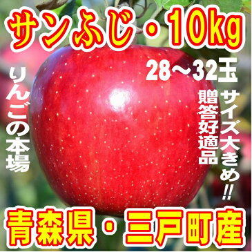 【ふるさと納税】★★2021年11月収穫分【先行予約分】です★★りんご「サンふじ」28〜32玉 約10kg★★贈答にもおススメ!★★青森りんご※※ご注意!!【2021年(令和3年)11月収穫分です】※※【2021年11月下旬〜12月下旬に申込順に発送します】