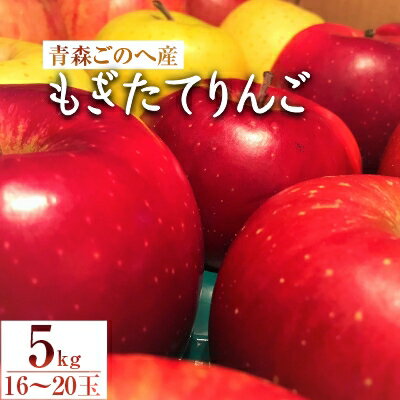 【ふるさと納税】【青森ごのへ産】 もぎたてりんご 5kg(16～20玉)【配送不可地域：離島・沖縄県・中国・四国・九州】【1033632】のサムネイル