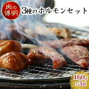 【ふるさと納税】【ヤキニクストック】3種のホルモンセット 160g×3袋【肉の博明】【焼肉セット】【国産】 牛肉 ホルモン 肉の加工品 豚ホルモン 味付け肉 テッチャン コプチャン 焼肉 一人焼肉 ストック