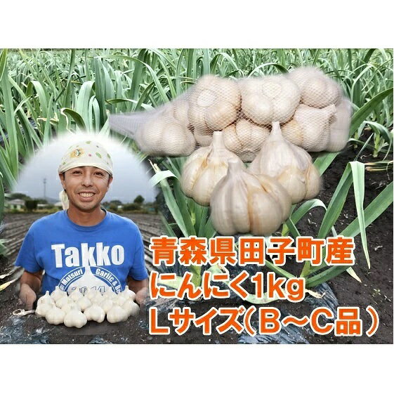【ふるさと納税】ふくふくファーム 田子町産にんにくご家庭用L1kg(B〜C品）　【薬味　野菜　根菜　加工食品　乾物】　お届け：10月15日〜4月30日まで