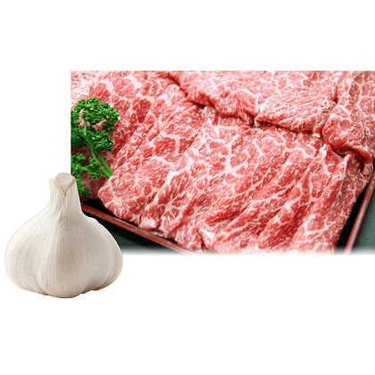 田子牛・豚焼肉用セット 計460g(ニンニク付)　【お肉・牛肉・焼肉・バーベキュー・薬味】　お届け：9月1日から4月30日まで※5～8月の寄附は9月以降の配送となります。