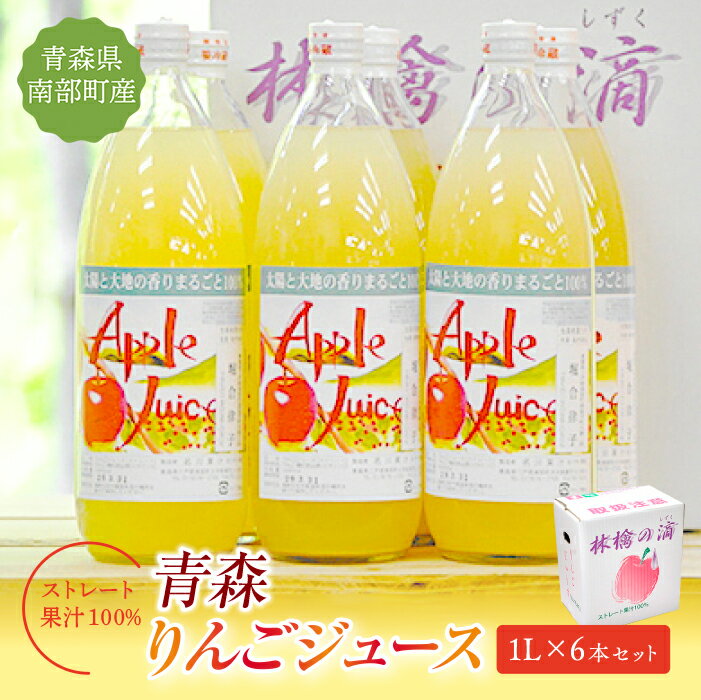 【ふるさと納税】 青森りんごジュース 1L×6本セット 【小