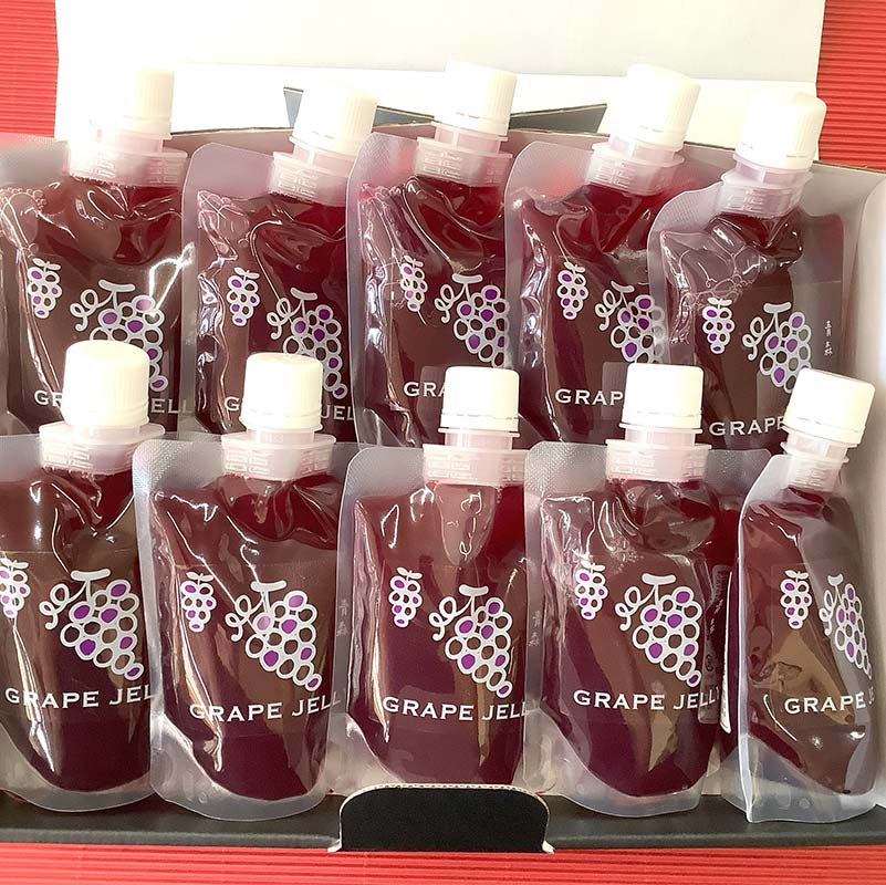 【ふるさと納税】青森県産 飲むゼリー ぶどう（10個セット）【なんぶ農援】 ブドウ 葡萄 青森県 南部町 果物 くだもの F21U-067