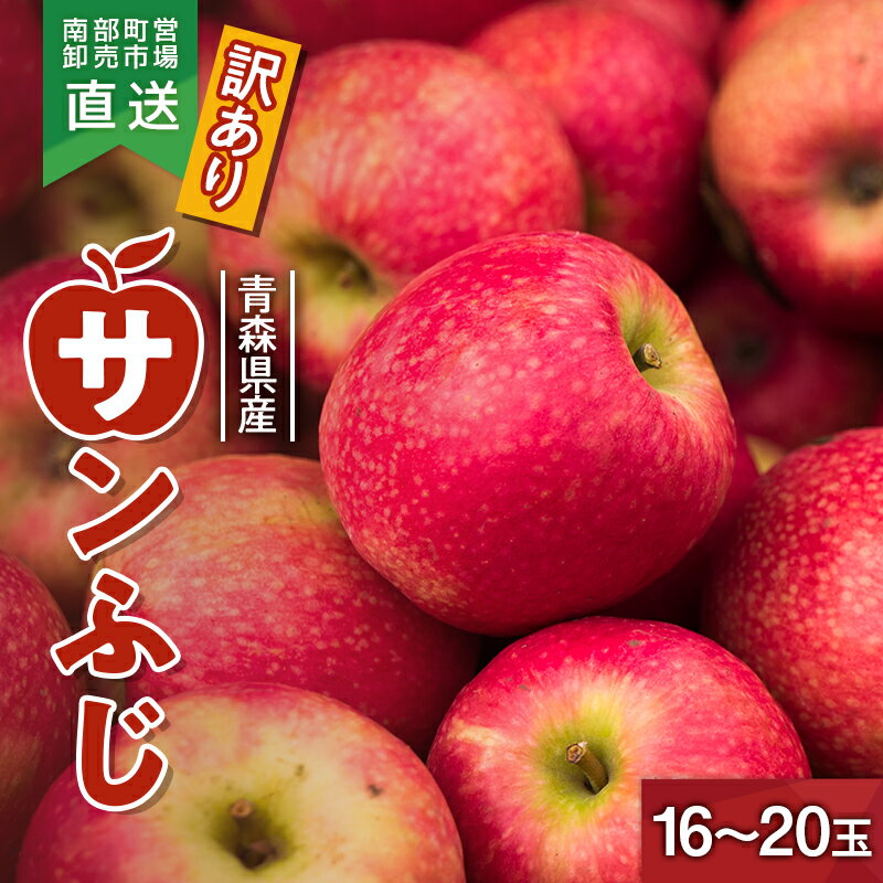  《訳あり》 りんご 「サンふじ」 （16～20玉） 青森りんご 南部町営卸売市場 直送 リンゴ 林檎 アップル あおもり 青森 青森県 南部町 果物 くだもの フルーツ 家庭用 規格外 訳アリ わけあり ワケアリ F21U-399