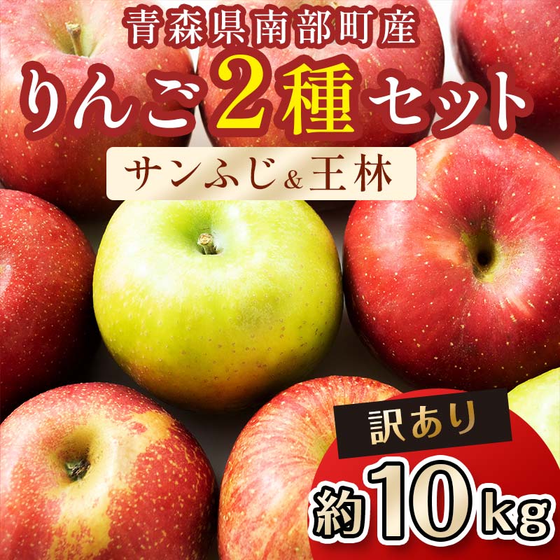 【ふるさと納税】 【訳あり】 青森産 完熟 りんご 約10kg サンふじ 王林 2種セット （中～大玉） 【誠果園】 青森りんご リンゴ 林檎 アップル あおもり 青森 青森県 南部町 澁川賞受賞 果物 くだもの フルーツ 家庭用 わけあり ワケアリ 訳アリ 規格外品 F21U-227