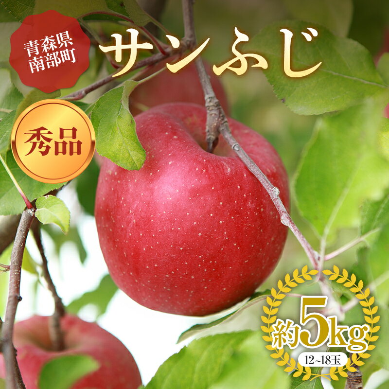 【ふるさと納税】青森りんご サンふじ 秀品 約5kg （12～18玉） 【マルス果樹園】 リンゴ 林檎 青森県 南部町 果物 くだもの フルーツ F21U-270のサムネイル