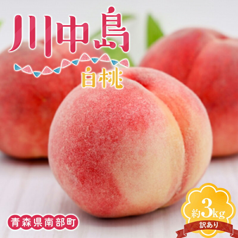 [訳あり] 川中島白桃 約3kg(8〜12玉) [泉山果樹園] 青森県 南部町 モモ もも 果物 くだもの フルーツ 規格外 家庭用 わけあり ワケアリ F21U-468