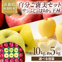 【ふるさと納税】 《選べる容量》 青森県産 サンふじ・はるか・王林 (自分ご褒美セット) 5kg/10kg 【佐々木あきおはるこ農園】 青森りんご リンゴ 林檎 アップル あおもり 青森県 南部町 三戸 果物 くだもの フルーツ 3kg 以上 F21U-580var