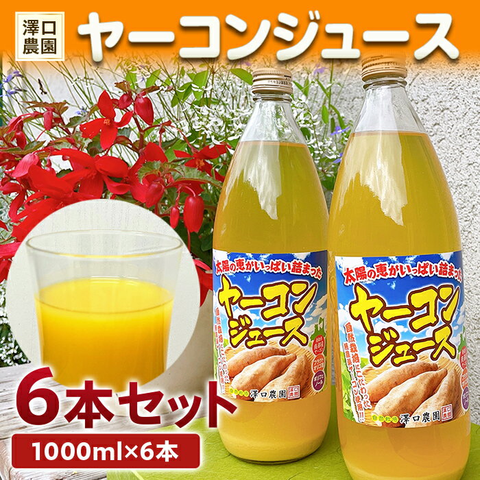 ヤーコンジュース 6本セット [澤口農園] ヤーコン芋 イモ 野菜 食物繊維 健康 F21U-108