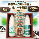 【ふるさと納税】飲むヨーグルト2種と生キャラ煎餅セット【配送不可地域:離島】【1201806】