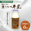 【ふるさと納税】【青森県新郷村特産】薫りたつ牛乳 200ml×6本【配送不可地域:離島】【1597029】
