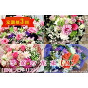 【ふるさと納税】季節の花束M 定期便 3ヶ月【田村フローリスト】 お花 植物 贈り物 誕生日 結婚祝い ホワイトデー バレンタイン 父の日 母の日 結婚記念日 ...