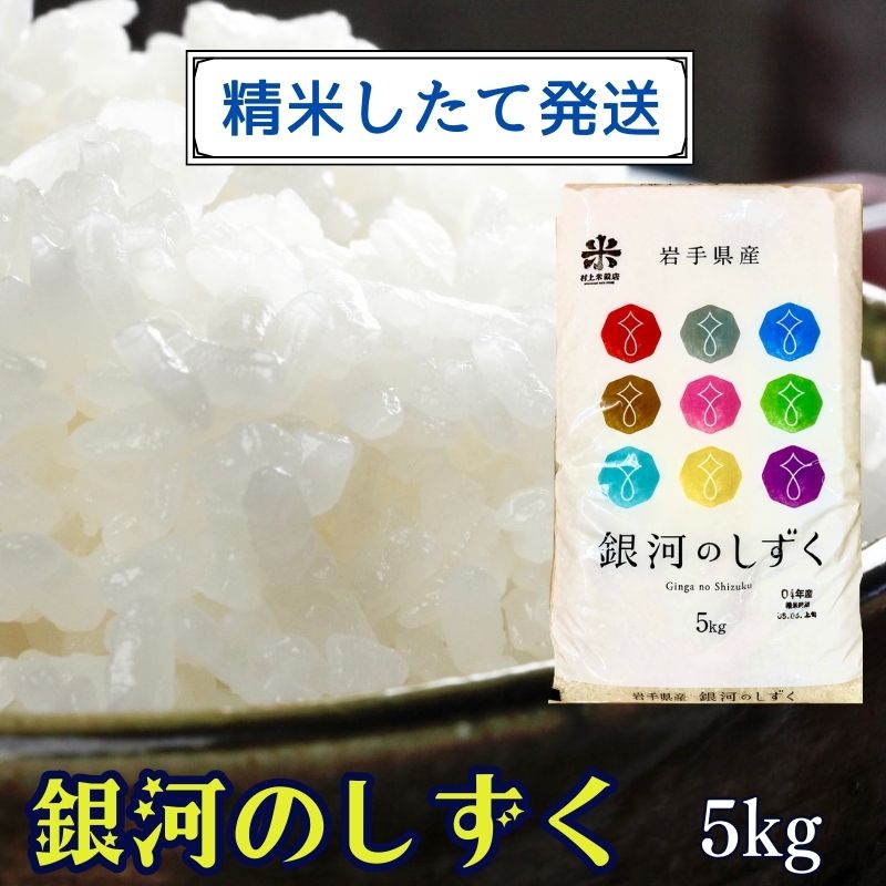 ★精米したてが1番!★令和5年産 盛岡市産 銀河のしずく 5kg ◆1等米のみを使用したお米マイスター監修の米◆ [ お米 新米 精米したて 特A 透明感 美味しい 甘み ごはん ] お届け:2023年11月初旬より順次