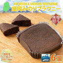 【ふるさと納税】無地熨斗 盛岡みのりブラウニー 6個 ブラウニー お菓子 おかし 焼き菓子 米粉 ひとめぼれ 洋菓子 おやつ スイーツ チョコ コーヒー 人気 ギフト 贈答用 個包装 化粧箱 熨斗 のし 名入れ不可 送料無料 岩手県 盛岡市(4)