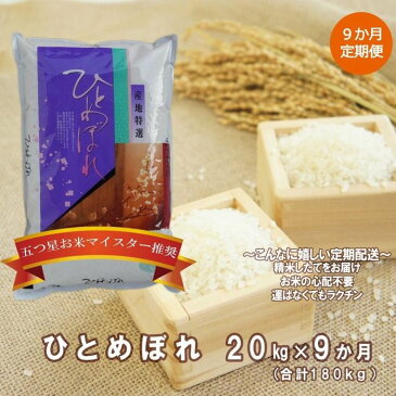 【ふるさと納税】【9か月定期便】盛岡市産ひとめぼれ20kg×9か月 | 米 お米 こめ 白米 精米 ごはん ご飯 お弁当 おにぎり 岩手 国産 お楽しみ 人気 おすすめ 好評 五つ星お米マイスター在籍