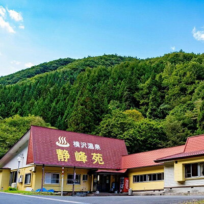 【ふるさと納税】横沢温泉静峰苑「1泊3食付きペア宿泊券」+木の博物館チケット1名様【1097169】