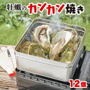  牡蠣 カンカン 焼き 大12個 カキ 殻付 冷凍 三陸 赤崎産 加熱用 魚貝類 加工食品 殻付き牡蠣 大船渡市 岩手県 キャンプ アウトドア 焼くだけ 簡単調理 1万円 10000円