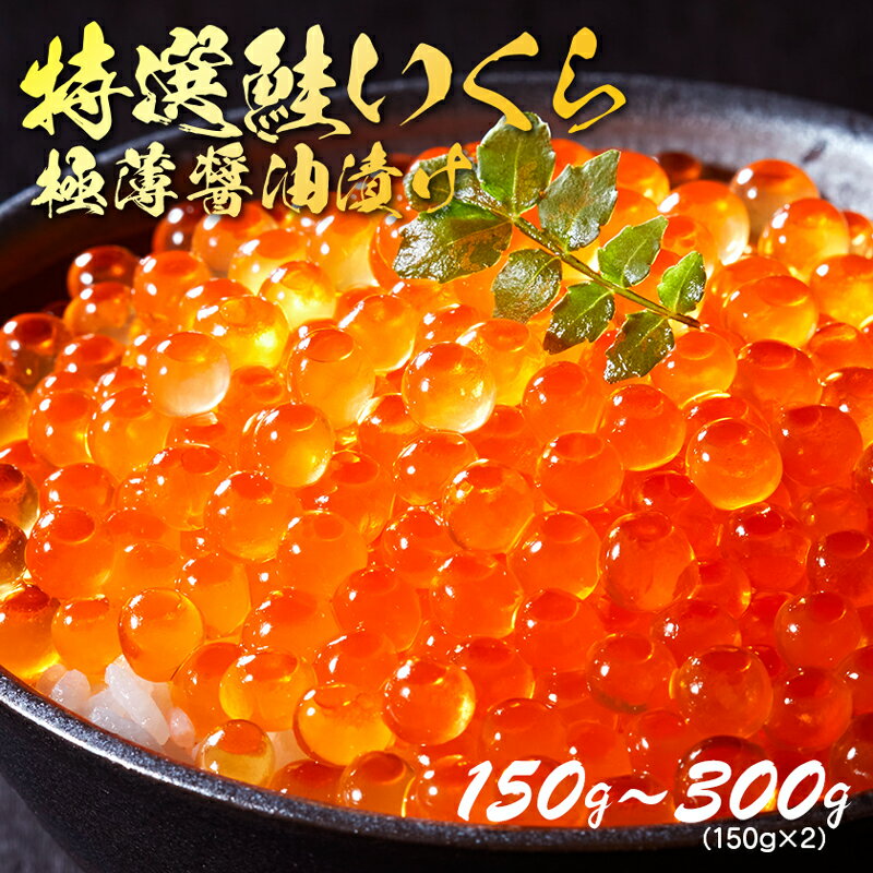 【ふるさと納税】 特選いくら極薄醤油漬け 選べる 150g~300g(150g×2) 冷凍 数量限定 特製醤油 いくら ..