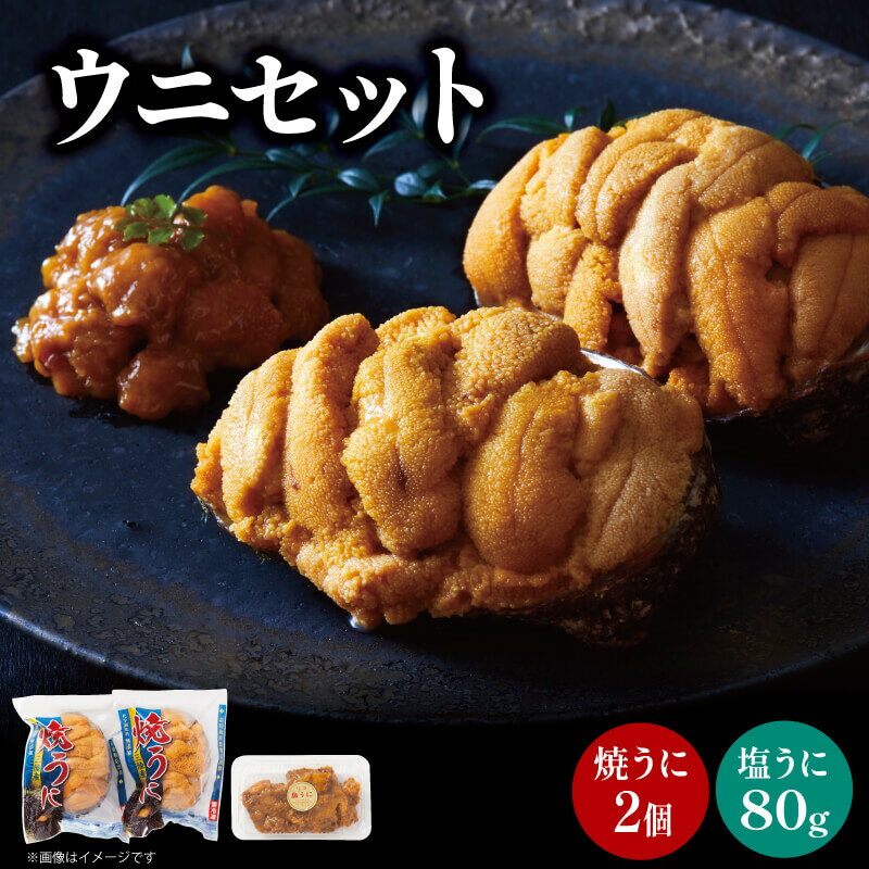 【ふるさと納税】 塩うに 焼うに 2個 セット 三陸産 雲丹 冷凍 焼きウニ 無添加 天然 魚貝類 ウニ うに 焼きうに 加工品 惣菜 ご飯のお供 おつまみ おかず 夕飯 大船渡市 岩手県 2000円 2万円