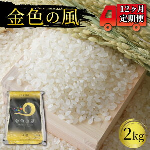 【ふるさと納税】 米 定期便 2kg 12ヶ月 精米 一等米 金色の風 岩手県産 ご飯 白米