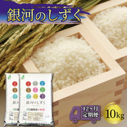 定期便 12ヶ月 銀河のしずく10kg 米 計120kg 《岩手県産 一等米 銀河のしずく (5kg×2袋)×12回》