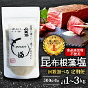 【ふるさと納税】 定期便 昆布根藻塩 500g 回数が選べる 2ヶ月 3ヶ月 6ヶ月 [ 食品添加物 着色料 保存料不使用 塩 ミネラル 昆布 だし 出汁 調味...
