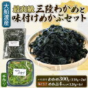 【ふるさと納税】 味付け めかぶセット 塩蔵 わかめ 300g (150g×2袋) 味付けめかぶ4パック(120g×4P) 海鮮 海藻 わかめ ワカメ 魚貝類 ...