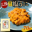 【ふるさと納税】 塩うに 70g うに ウニ 雲丹 寿司 Sea urchin ごはん 夕飯 おかず おつまみ 晩酌 米 丼 海産物 海鮮 魚介 魚介類 大船渡...