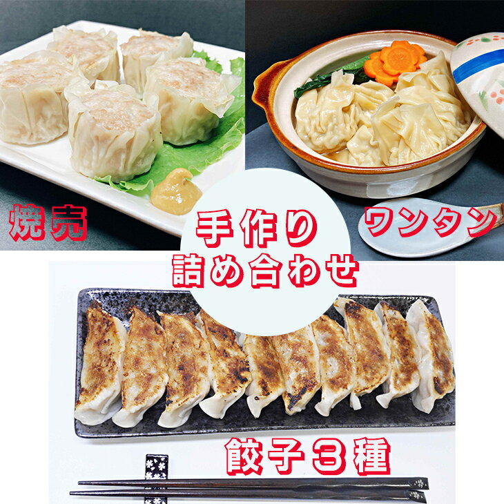 【ふるさと納税】カスイ手作り餃子3種・焼売・ワンタン詰合せセット(5種類)新着