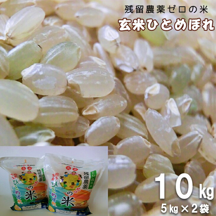 【ふるさと納税】2025年産 玄米ひとめぼれ 「残留農薬0の米」 10kg(5kg×2袋)お米