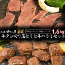 【ふるさと納税】お肉讃歌牛ハラミと味付け牛タン切り落としセット 1.6kg <肉の匠 中むら屋厳選>牛ハラミ 牛タン お肉 新着 牛肉 肉 焼肉 タン先 塩牛タン 冷凍 真空パック 味付け肉 新着