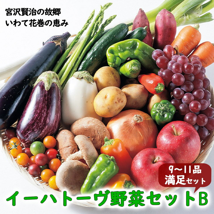 16位! 口コミ数「0件」評価「0」いわて花巻産 イーハトーヴ野菜B 満足セット (9～11品) 旬 野菜 果物 お楽しみ 詰め合わせ