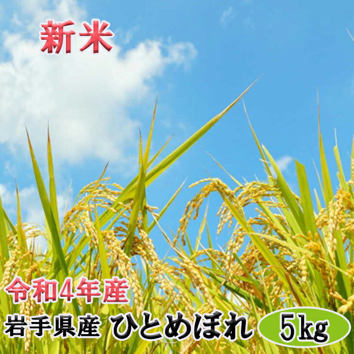 【ふるさと納税】＜新米早期予約＞ 令和4年産 岩手県産ひとめぼれ5kg 岩手県 花巻...