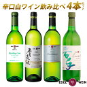 【ふるさと納税】エーデルワイン 辛口 白ワイン 飲み比べ4本セット 720ml×2、750ml×2 シャルドネ 五月長根 リースリング・リオン いわてブラン ぶ...