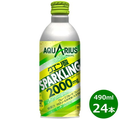 アクエリアス クエン酸スパークリング490mlボトル缶/【内容量】490ml × 24本(1ケース)