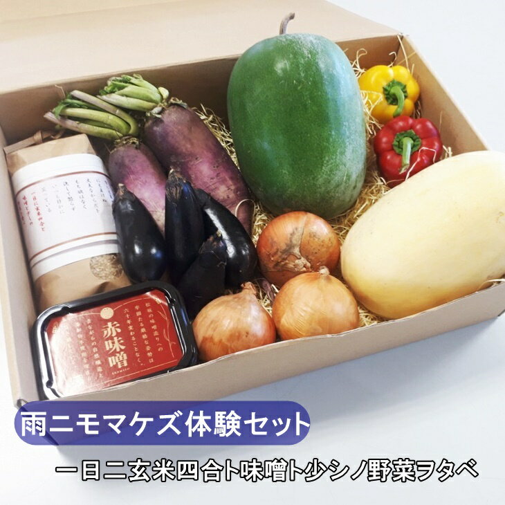 [雨ニモマケズ]「一日ニ玄米四合ト味噌ト少シノ野菜ヲタベ」体験セット