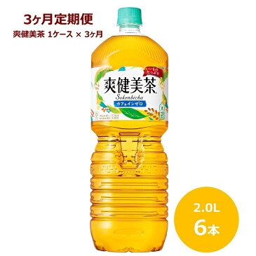 【ふるさと納税】【3ヶ月定期便】爽健美茶 2L ペットボトル 6本セット お茶 カフェインゼロ コカ・コーラ
