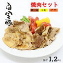 焼肉 セット（ロース モモ バラ 3種類 合計1.2kg) 白金豚（プラチナポーク）豚肉 ブランド肉