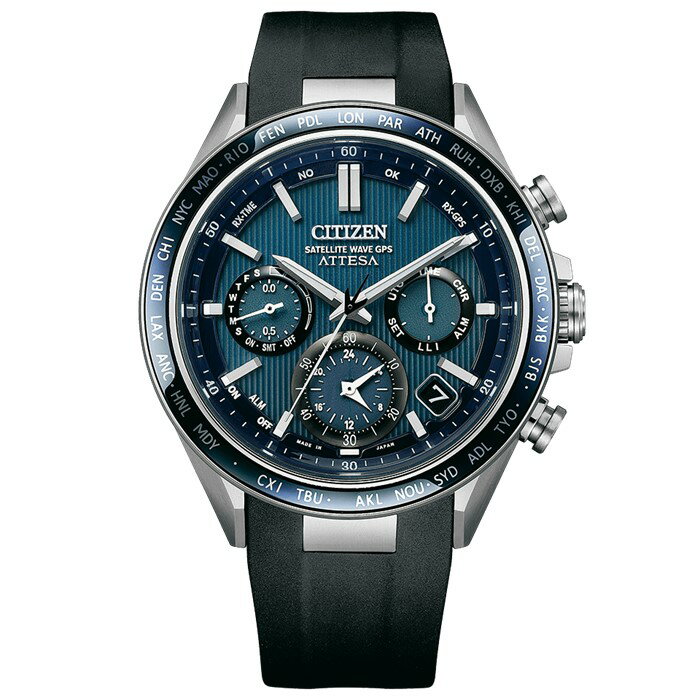 シチズン 腕時計 アテッサ CC4050-18L CITIZEN 時計 メンズ ブラック ブルー プレゼント ギフト 贈答 贈りもの 就職祝い 誕生日 記念日 お祝い バレンタイン ソーラー 発電 電池交換 不要 松村時計店